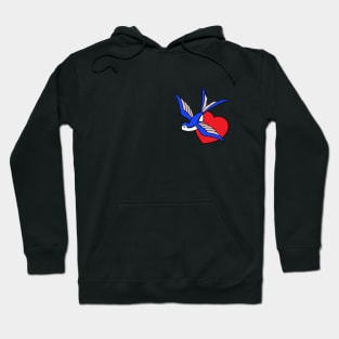 Tattoo Art Swallow Nautical Pocket Hoodie